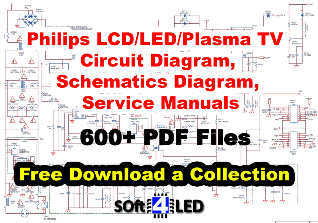 Philips LCD/LED/Plasma TV Circuit/Schematics Diagram, Service Manual