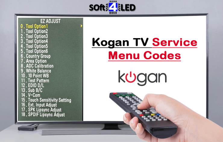 Kogan TV Service Menu Codes