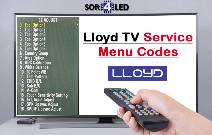 Lloyd TV Service Menu Codes & Instructions