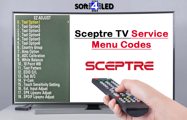 Sceptre TV Service Menu Codes & Instructions