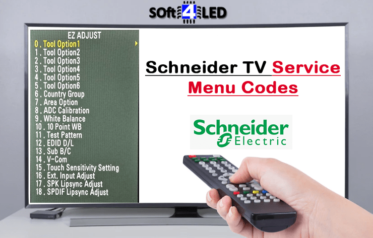 Schneider TV Service Menu Codes & Instructions