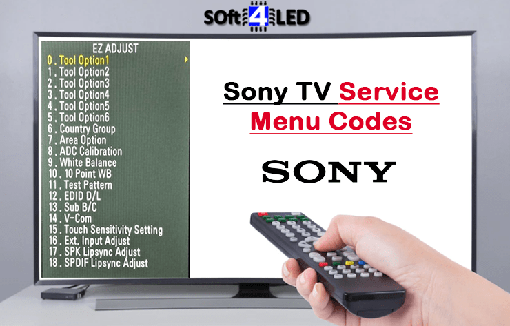 Sony TV Service Menu Codes & Instructions