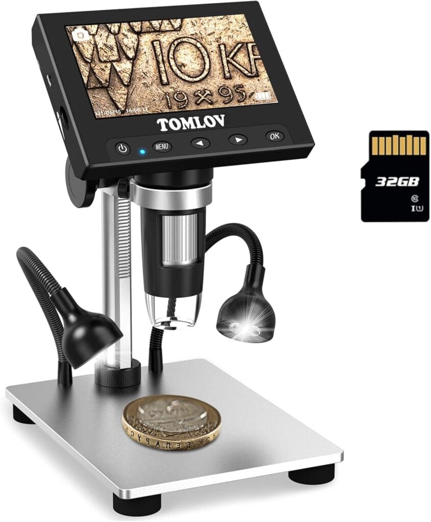 TOMLOV DM4S 1000X Error Coin Microscope