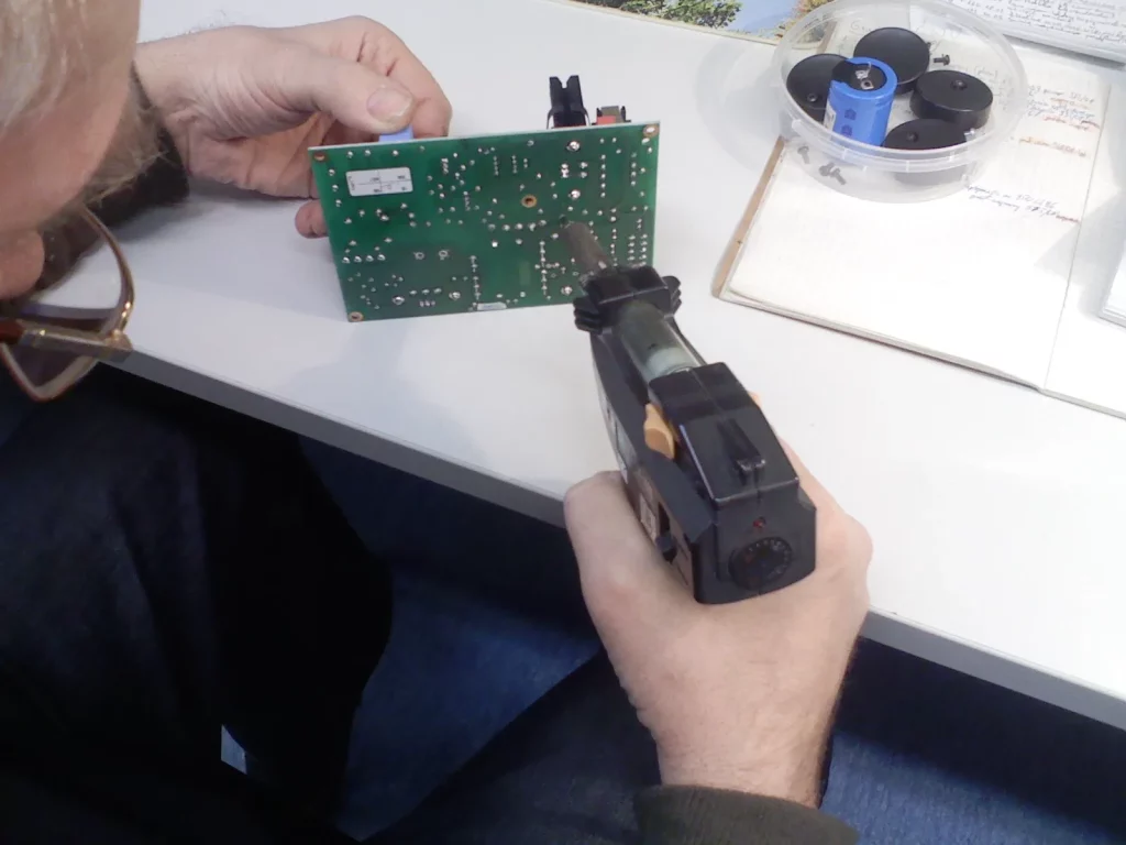 Remove Solder Using the Desoldering Pump