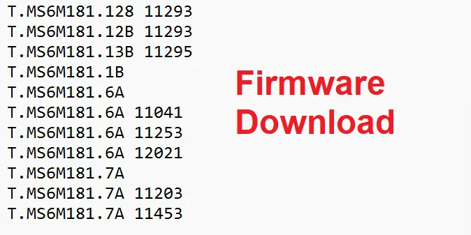 T.MS6M181 Series All Motherboards Firmware Download