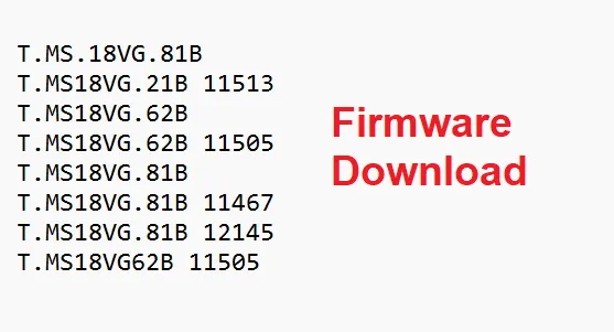 T.MS.18VG Series All Motherboards Firmware Software