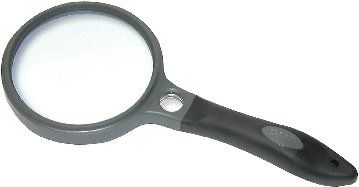 The Carson SureGrip Series Hand Held or Hands Free 2x Power Magnifying Glasses