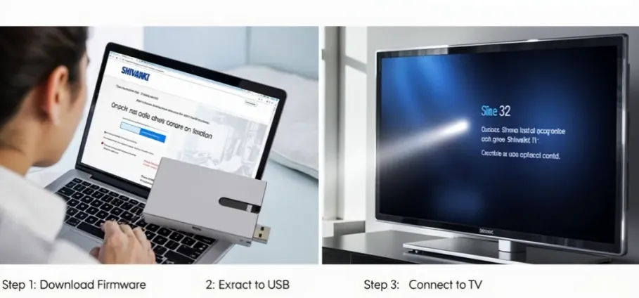 Updating Shivaki TV firmware with USB