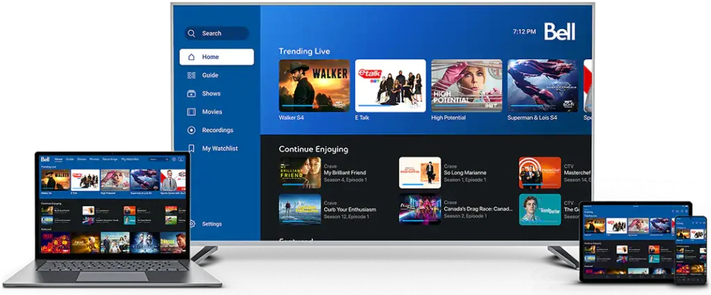 Fibe TV App Interface