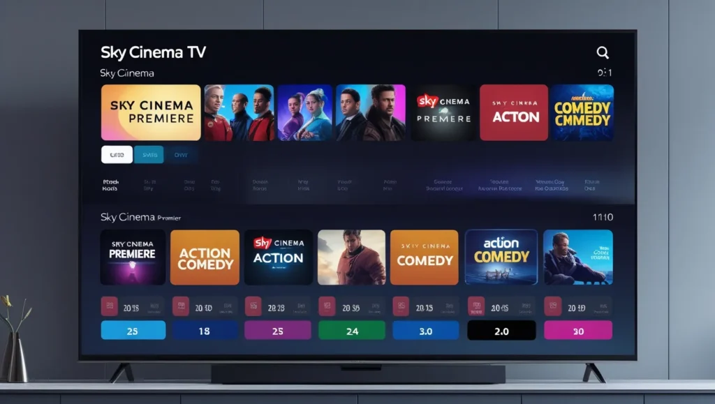 Sky Cinema channel list on TV guide